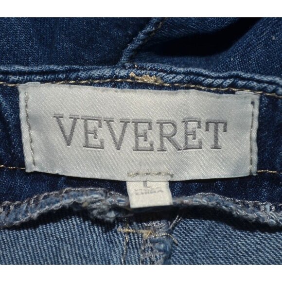 Velveret Barrel Leg Ankle Draw String Hem Blue Jeans Pants Size L 30 X 31 Pocket - Picture 10 of 12
